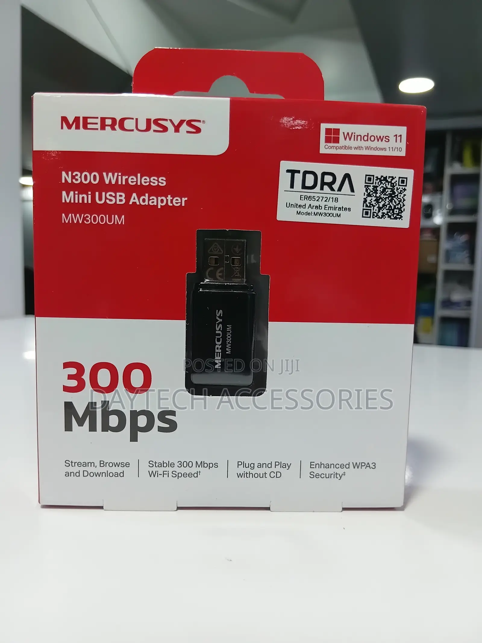 Mercusys Wi-Fi Adapter MW300UM N300 Wireless Mini USB Adapter