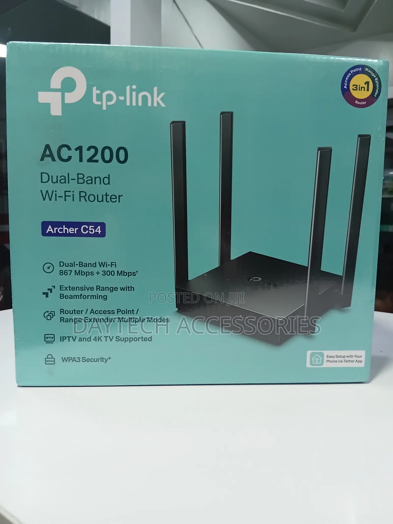 TP-Link Archer C54 AC1200 MU-MIMO Dual-Band WiFi Router.