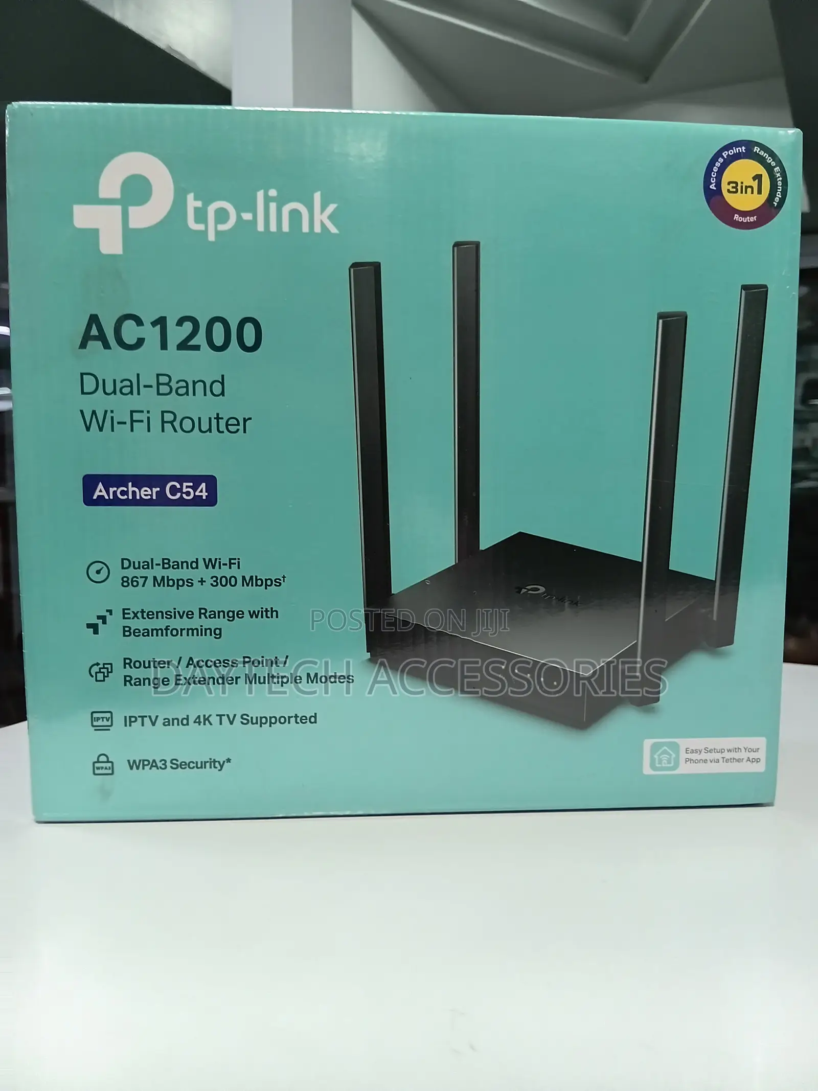 TP-Link Archer C54 AC1200 MU-MIMO Dual-Band WiFi Router.