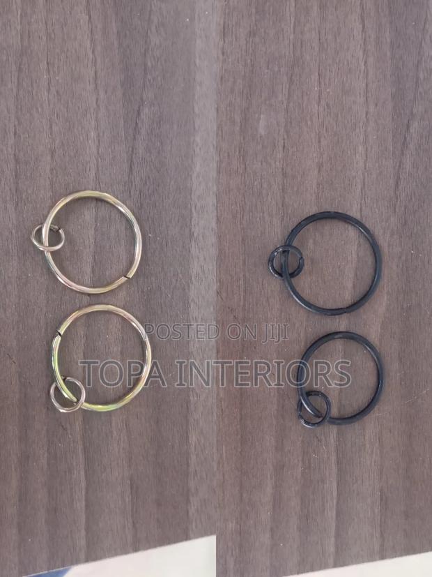 Round Metal Curtain Rings Also Known as Drapery Rings - thumbnail 2