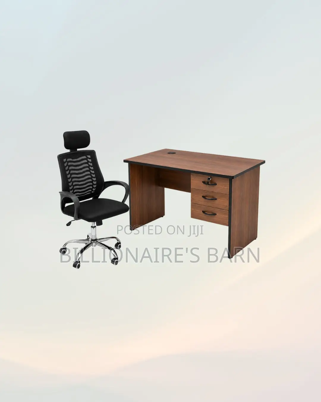 Practical 1m Desk and Headrest Mesh Chair for Productive Setups