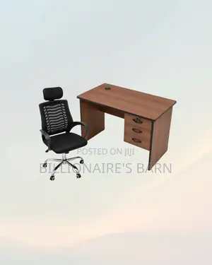Practical 1m Desk and Headrest Mesh Chair for Productive Setups