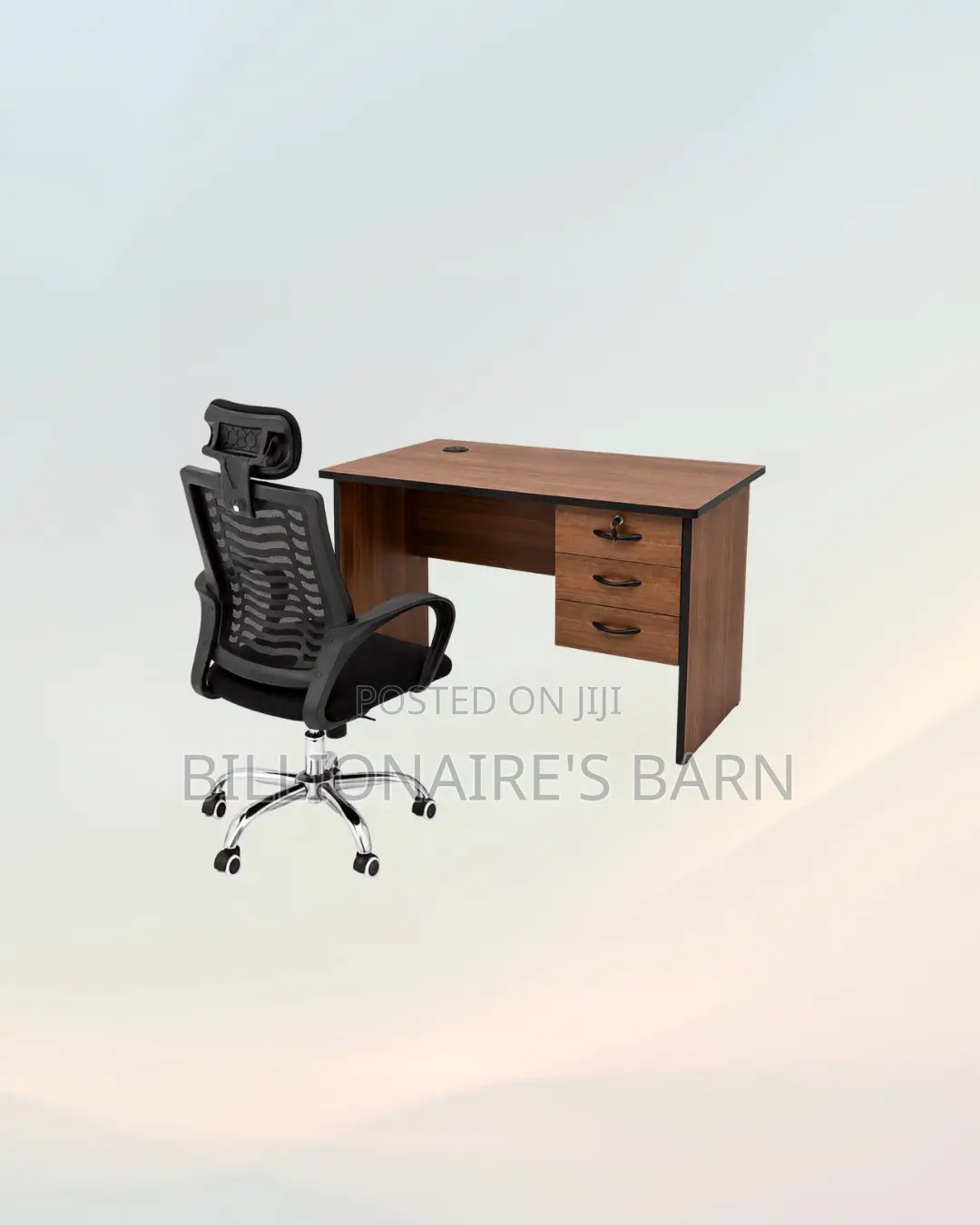 Practical 1m Desk and Headrest Mesh Chair for Productive Setups