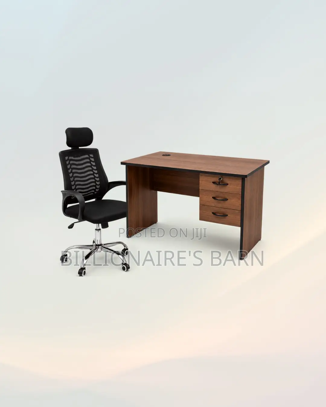 Practical 1m Desk and Headrest Mesh Chair for Productive Setups
