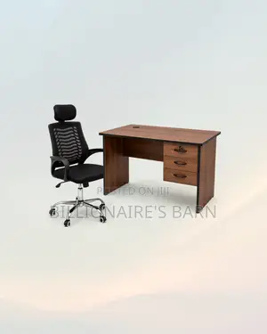 Practical 1m Desk and Headrest Mesh Chair for Productive Setups