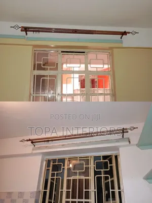 Affordable Adjustable 2m Double Window Curtain Rodss With Accessories