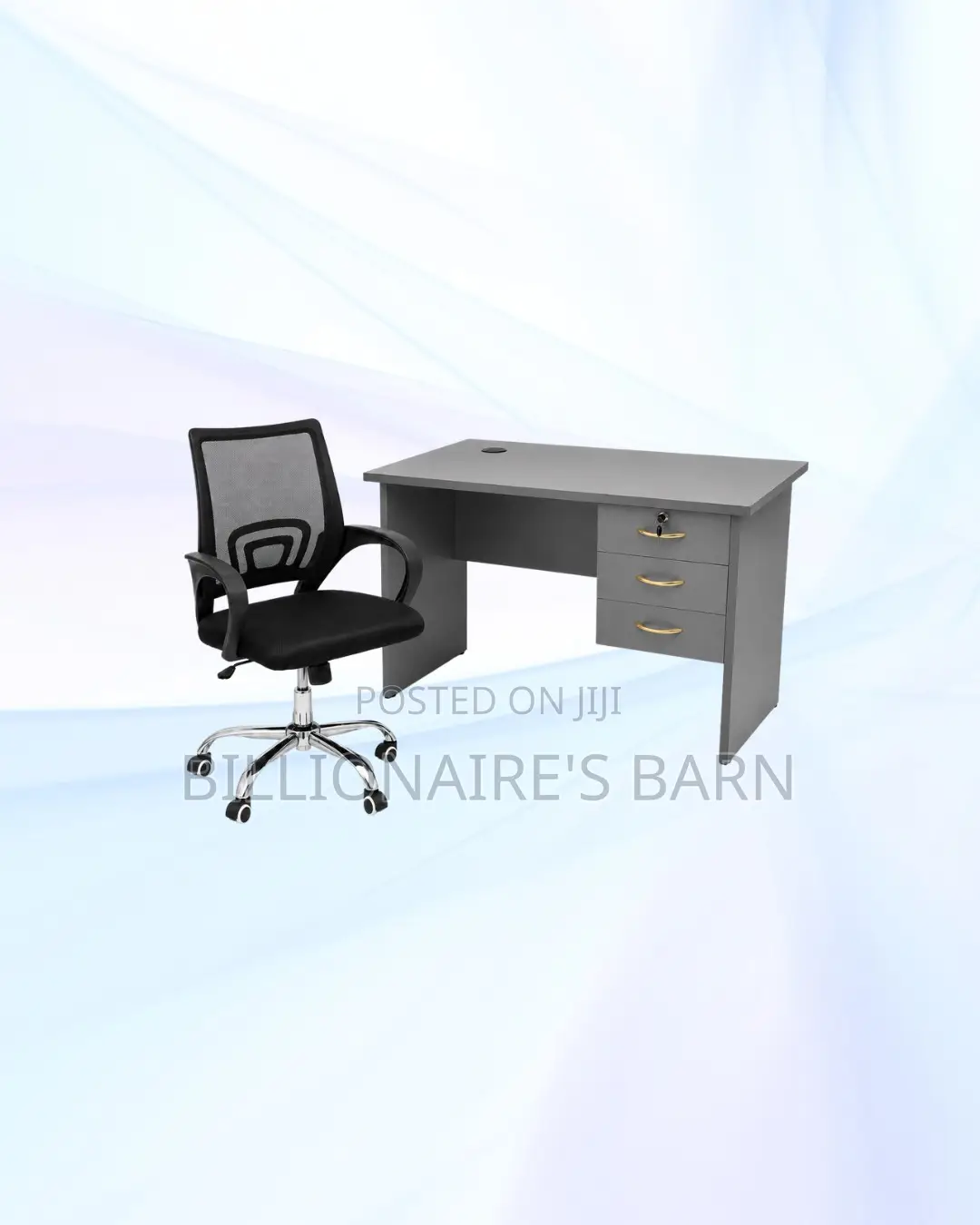 Practical 1m Desk and Secretarial Mesh Chair for Practical Work