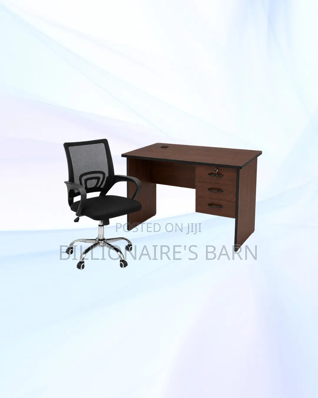 Practical 1m Desk and Secretarial Mesh Chair for Daily Work