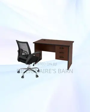 Practical 1m Desk and Secretarial Mesh Chair for Daily Work