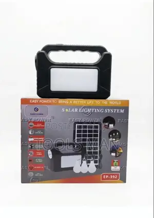 Easy Power Ep-392 Portable Solar Lighting System With 3 Bulbs.