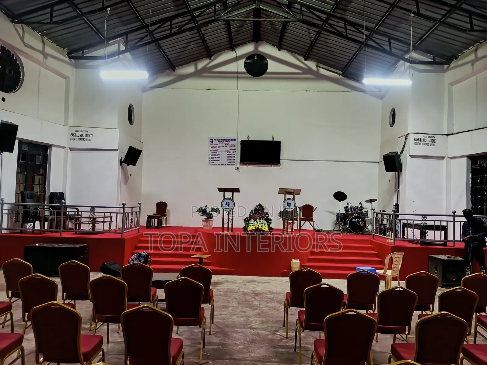 Church Red Floor Carpets Supply and Installation