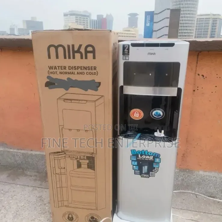 Mika Bottom Load Dispenser Black and Silver