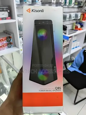 This Is a Kisonli Q8S Tower Music Speaker RGB LED Lighting.