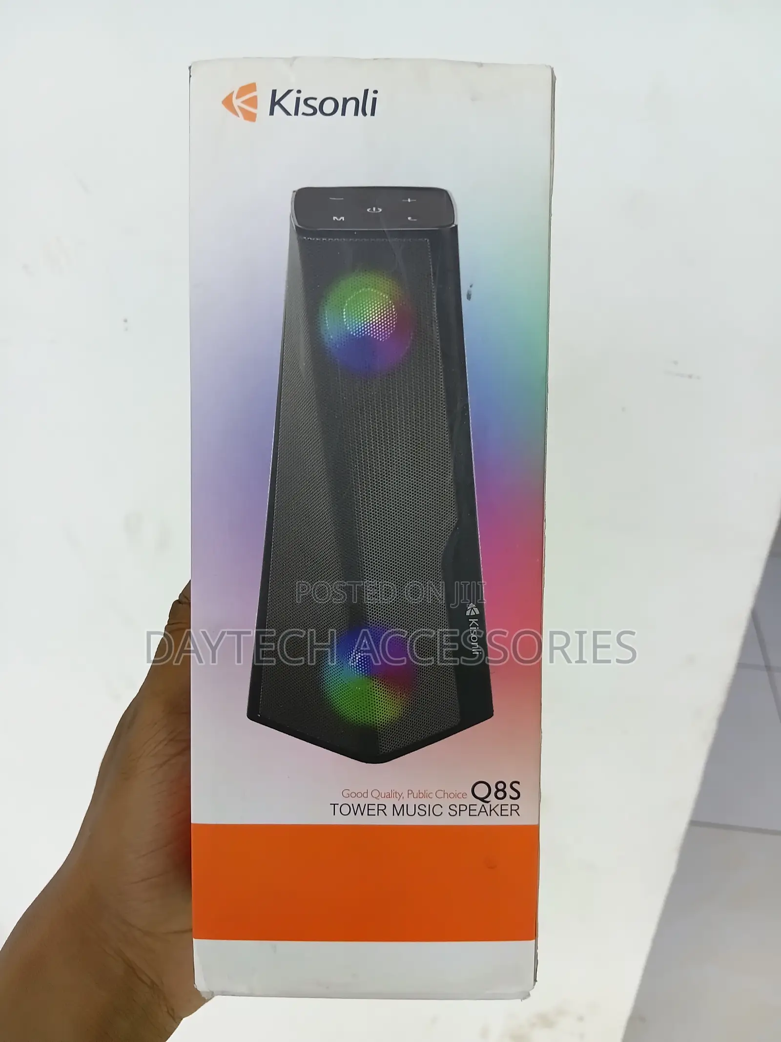 Kisonli Q8S Tower Music Bluetooth Speaker 10W Total Output Power.