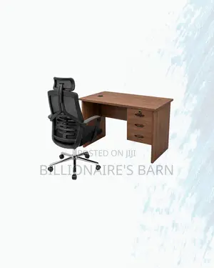 Practical 1m Desk and High-Back Ergonomic Chair for Productive Setups