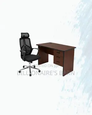 Practical 1m Desk and High-Back Ergonomic Mesh Chair for Daily Work