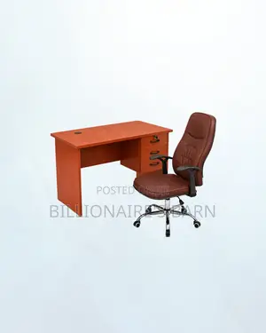 Practical 1m Desk and Executive Leather Chair for Productive Setups