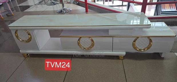 Modern TV Stand Glass Top - thumbnail 3