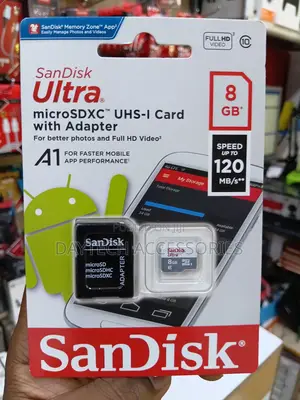 SanDisk Ultra 8GB microSDXC UHS-I Card With a Speed of Up to 120 MB/s.