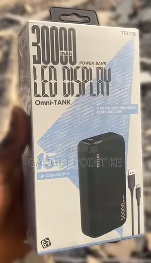 Original TECNO Omni-Tank 30000 mAh Power Bank.