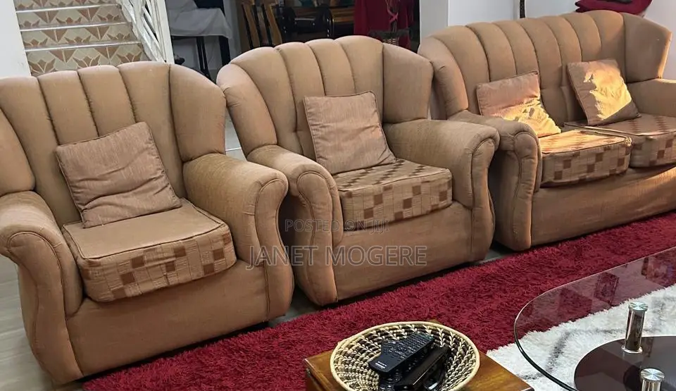 7 Seater Brown Sofa