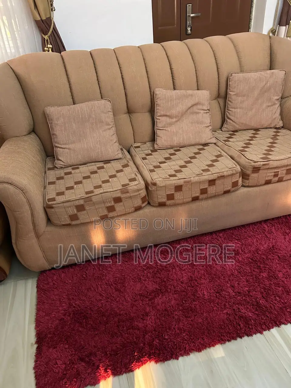 7 Seater Brown Sofa