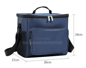 Single Layer Large Insulated Lunch Bag With Side Compartments
