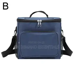 Single Layer Large Insulated Lunch Bag With Side Compartments