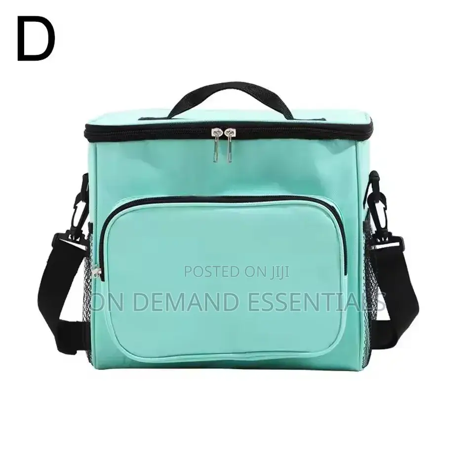 Single Layer Large Insulated Lunch Bag With Side Compartments