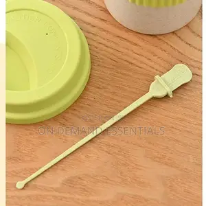 Re-Usable 350ml Wheat Straw Travel Coffee Mugs Cup With Lid
