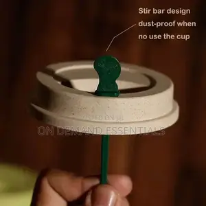 Re-Usable 350ml Wheat Straw Travel Coffee Mugs Cup With Lid