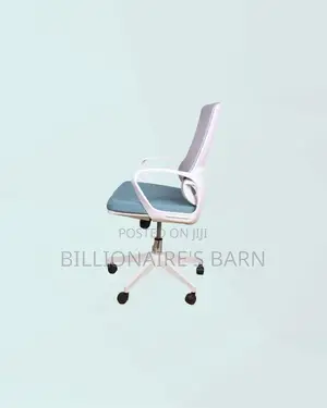 Practical White Mid Back Mesh Office Chair for Task Based Productivity