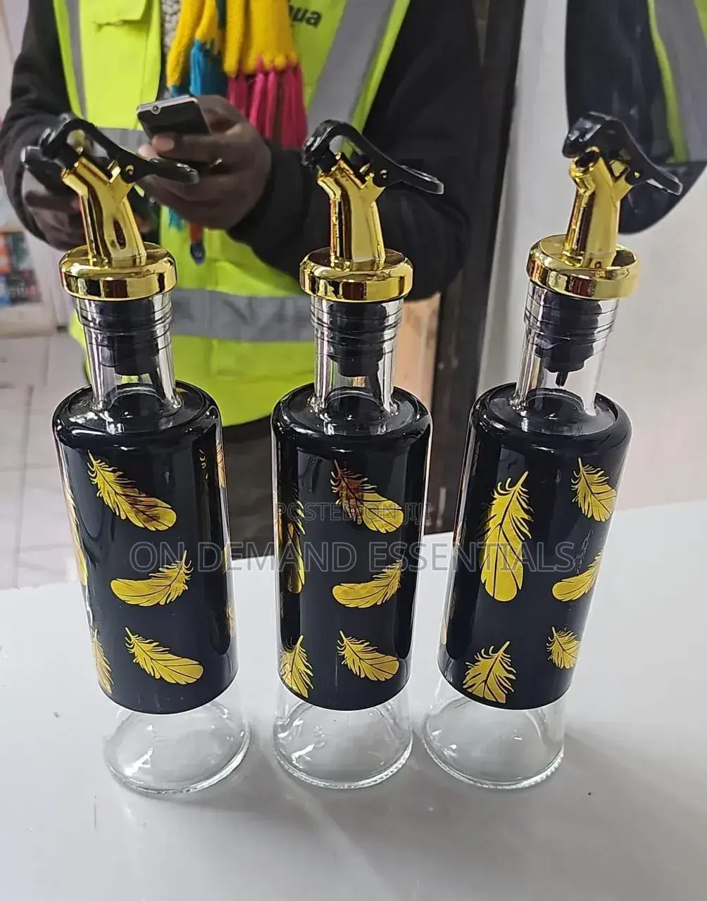 Oil and Vinegar Glass Dispenser Bottle