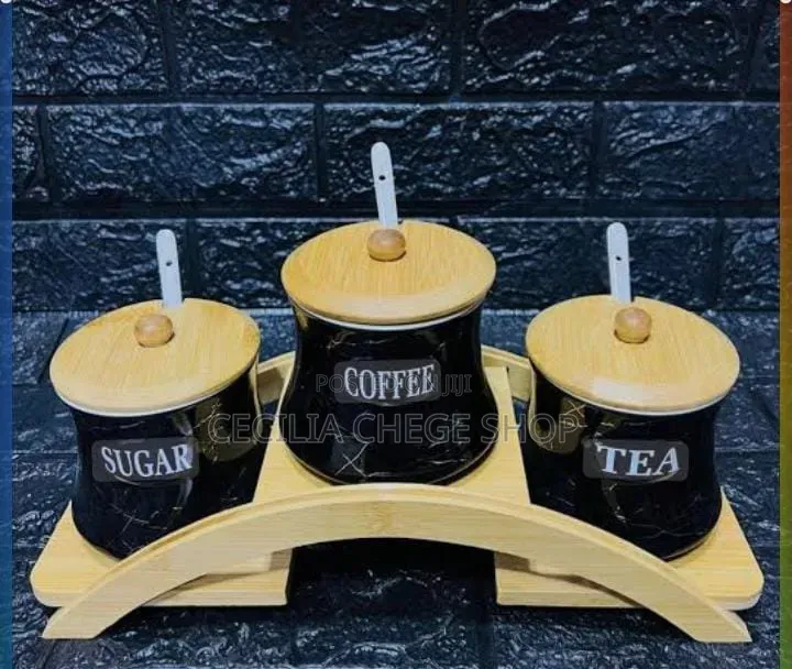 3pc Ceramic Sugar Dish