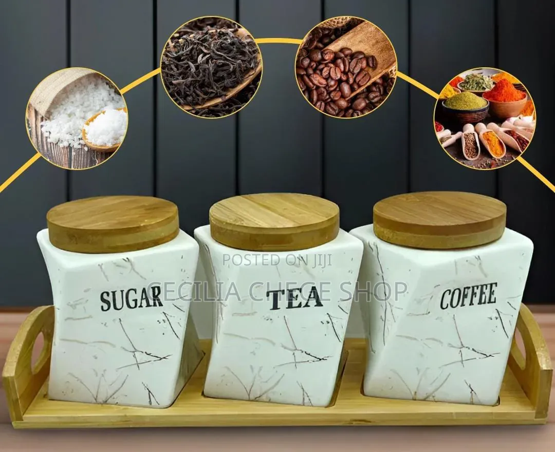 3pc Ceramic Sugar Dish