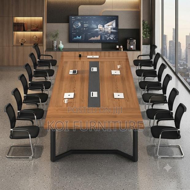Boardroom Table; 2.4 Meter Office Meetings Boardoom Table - thumbnail 3
