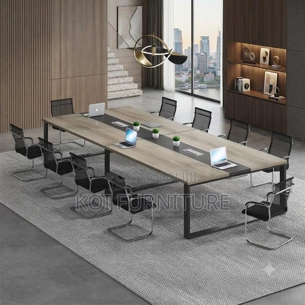 Boardroom Table; 2.4 Meter Office Meetings Boardoom Table - thumbnail 5