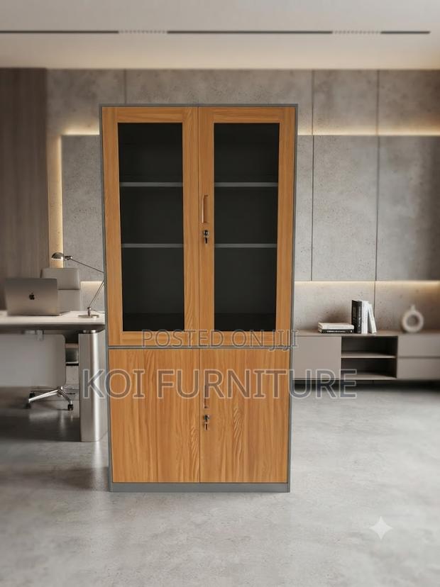 Office Chairs; Two Doors Executive Wooden Storage Cabinet - thumbnail 2