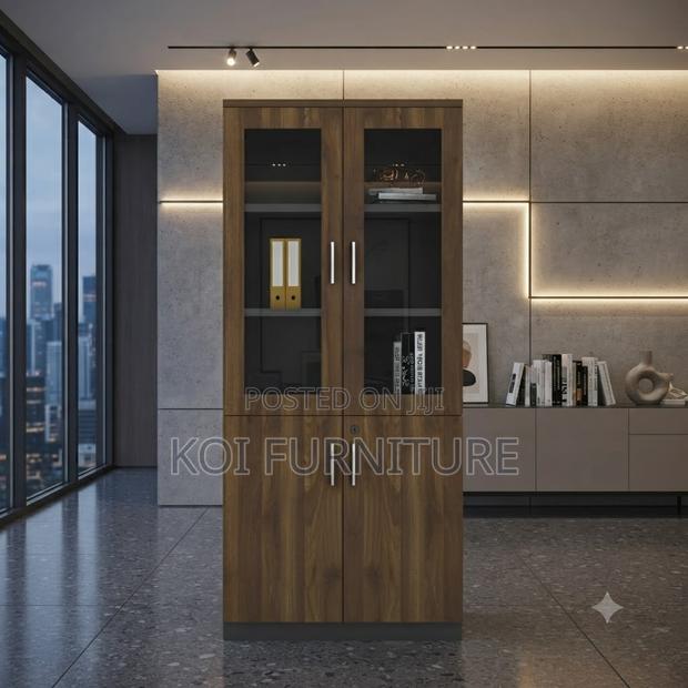 Office Chairs; Two Doors Executive Wooden Storage Cabinet - thumbnail 3