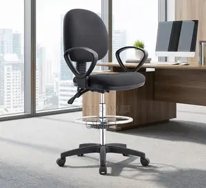 Office Chair : Office Swivel Fabric Chair With Footrest