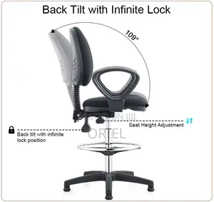 Office Chair : Office Swivel Fabric Chair With Footrest
