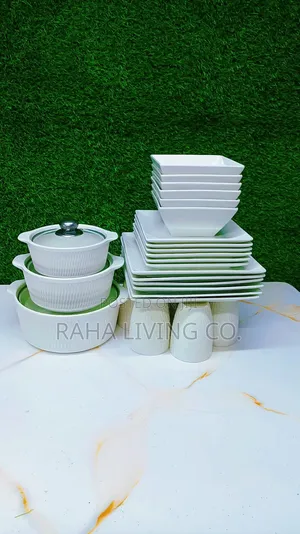 27pc White Square Dinner Set | Complete Dining Collection