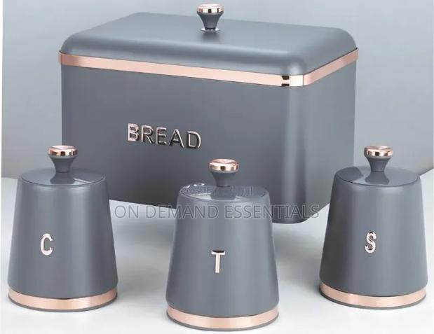 Large 15Litre Storage Bread Bin Capacity With 3 Canisters - thumbnail 2