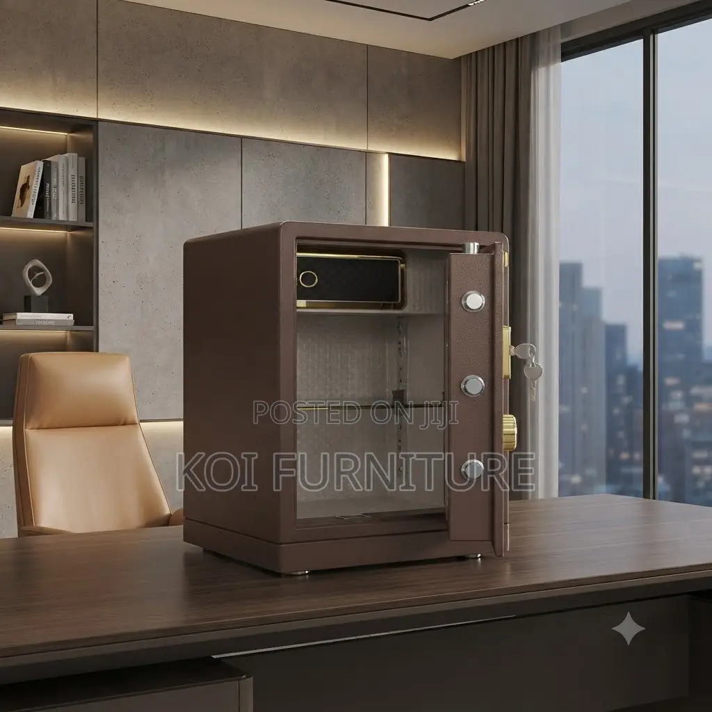 Office Safe; Brown-Red Home Office Storage Safes