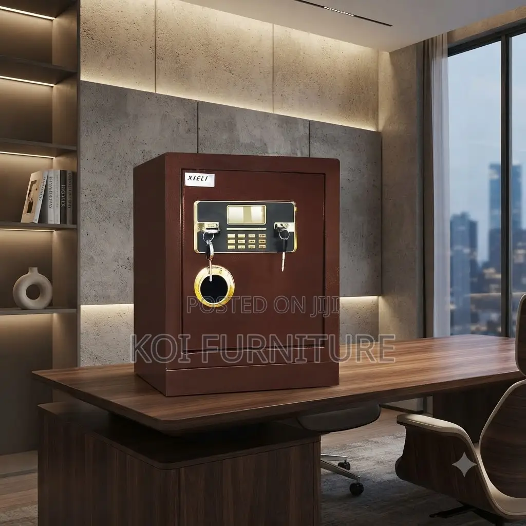 Office Safe; Brown-Red Home Office Storage Safes