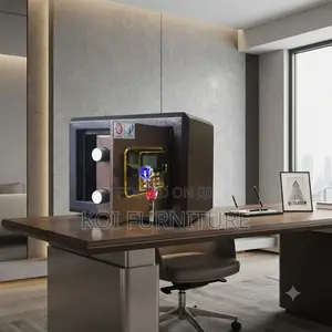 Office Safe; Brown-Red Home Office Storage Safes