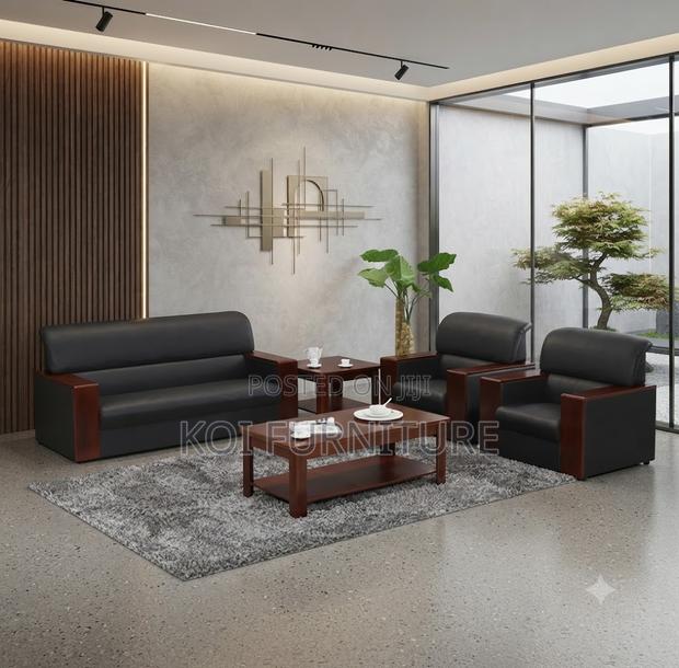 Sofa Set; Five Seaters Executive Heavy Cushioned Office Sofa Set - thumbnail 2