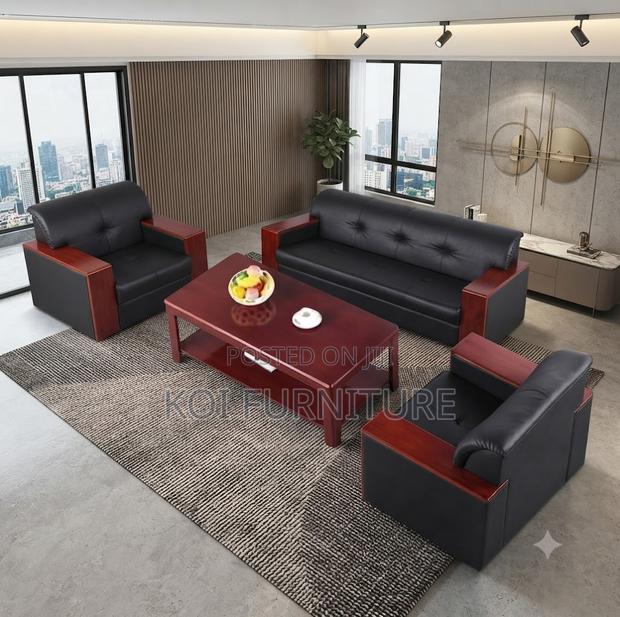 Sofa Set; Five Seaters Executive Heavy Cushioned Office Sofa Set - thumbnail 3