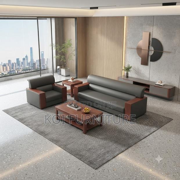 Sofa Set; Five Seaters Executive Heavy Cushioned Office Sofa Set - thumbnail 4