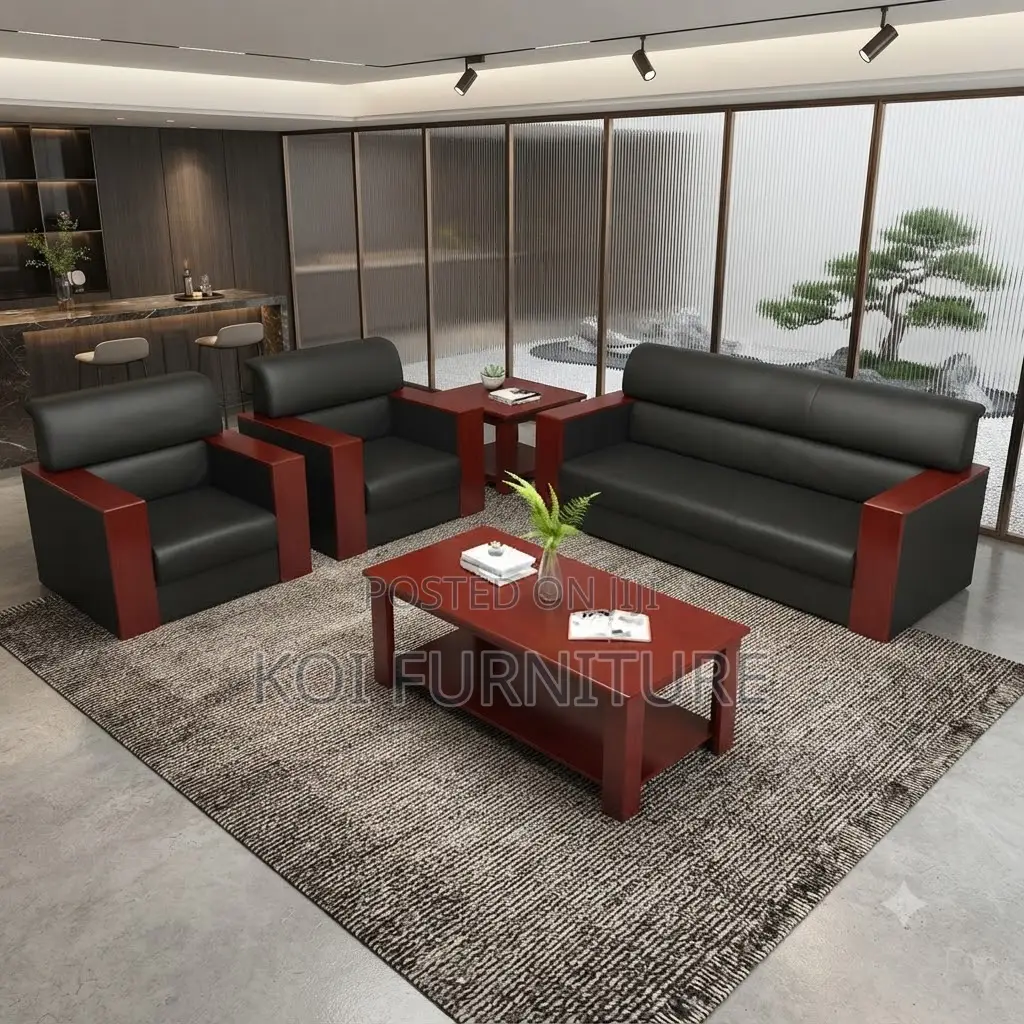 Sofa Set; Five Seaters Executive Heavy Cushioned Office Sofa Set
